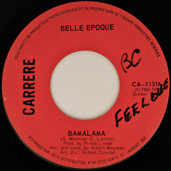 Belle Epoque - Bamalama (45-Tours Usagé)