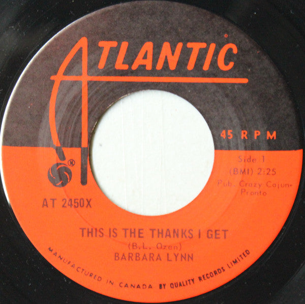 Barbara Lynn - This Is The Thanks I Get / Ring Telephone Ring (45-Tours Usagé)