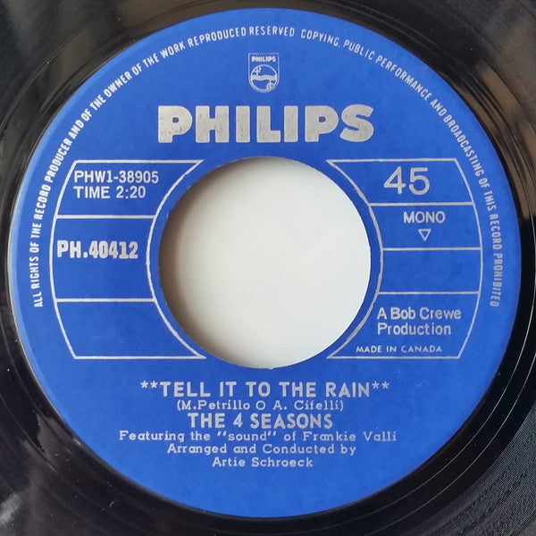 The Four Seasons - Tell It To The Rain (45-Tours Usagé)