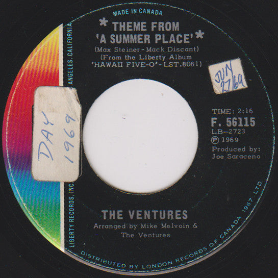 The Ventures - Theme From A Summer Place (45-Tours Usagé)