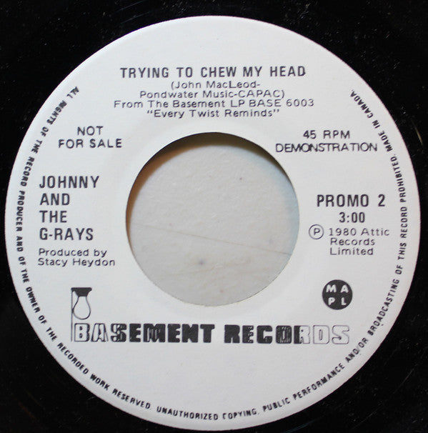 Johnny And The G-rays / Lamont Cranston Band - Trying To Chew My Head (45-Tours Usagé)