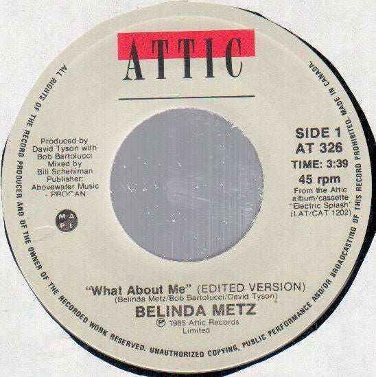 Belinda Metz - What About Me (45-Tours Usagé)