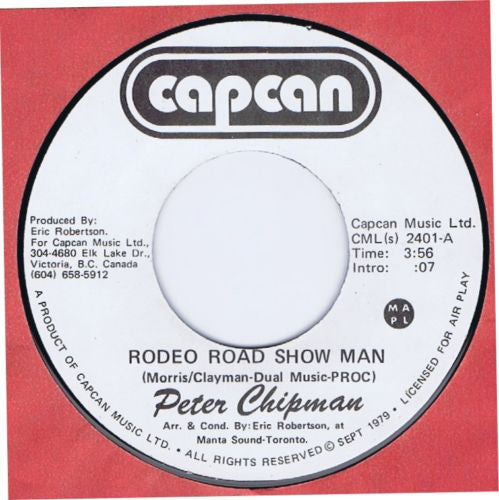 Peter Chipman - Rodeo Road Show Man / Ghost Riders In The Sky (45-Tours Usagé)