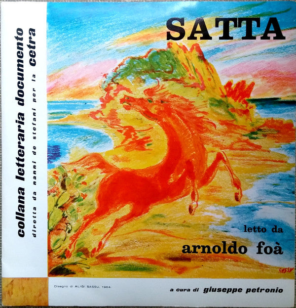 Arnoldo Foa Sebastiano Satta - Satta Letto Da Arnoldo Foa (45-Tours Usagé)