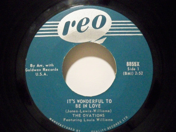 The Ovations - Its Wonderful To Be In Love (45-Tours Usagé)