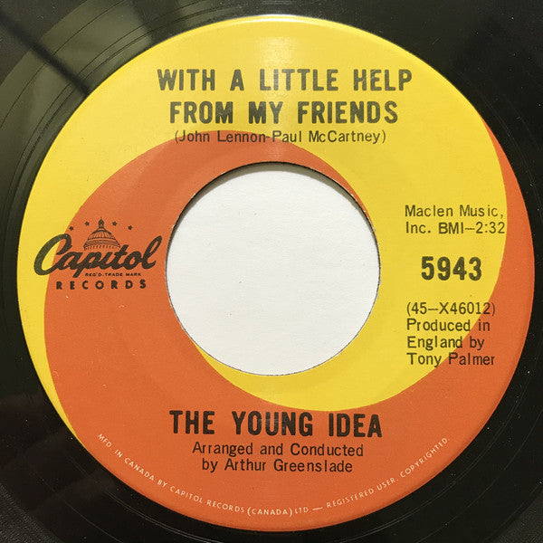 The Young Idea - With A Little Help From My Friends / Colours Of Darkness (45-Tours Usagé)