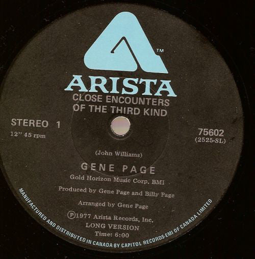 Gene Page - Close Encounters of the Third Kind (Vinyle Usagé)