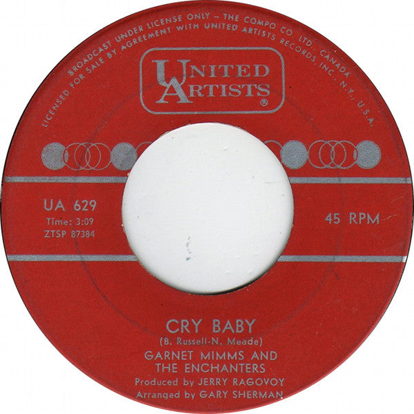 Garnet Mimms And The Enchanters - Cry Baby (45-Tours Usagé)