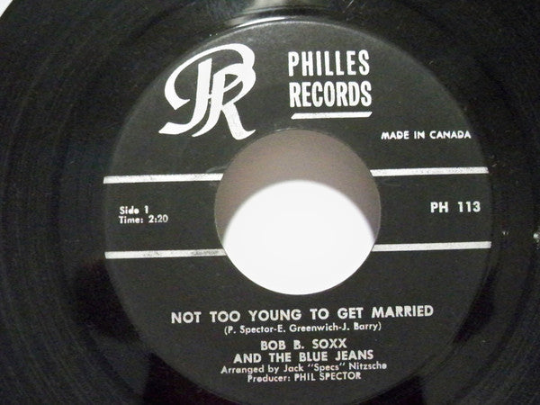 Bob B Soxx And The Blue Jeans - Not Too Young To Get Married / Annette (45-Tours Usagé)