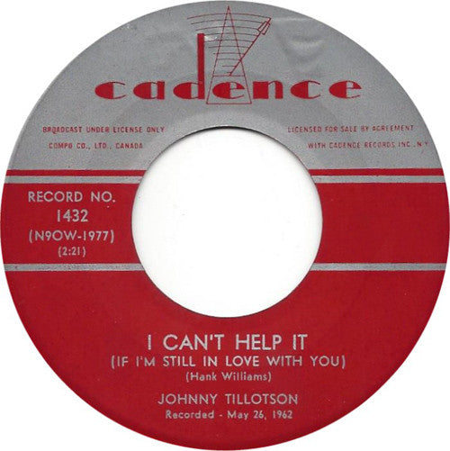 Johnny Tillotson - I Cant Help It (45-Tours Usagé)