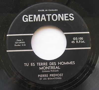 Pierre Prevost (2) Et Les Gematones - Tu Es Terre Des Hommes Montreal (45-Tours Usagé)