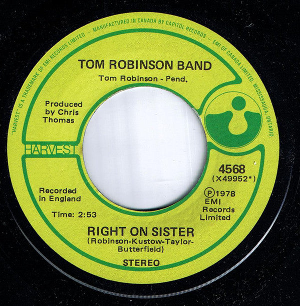 Tom Robinson Band - Right On Sister (45-Tours Usagé)