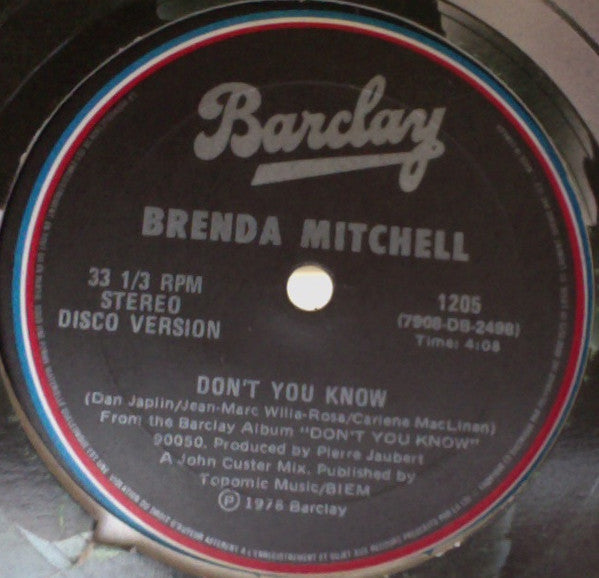 Brenda Mitchell - Body Party / Dont You Know (Vinyle Usagé)