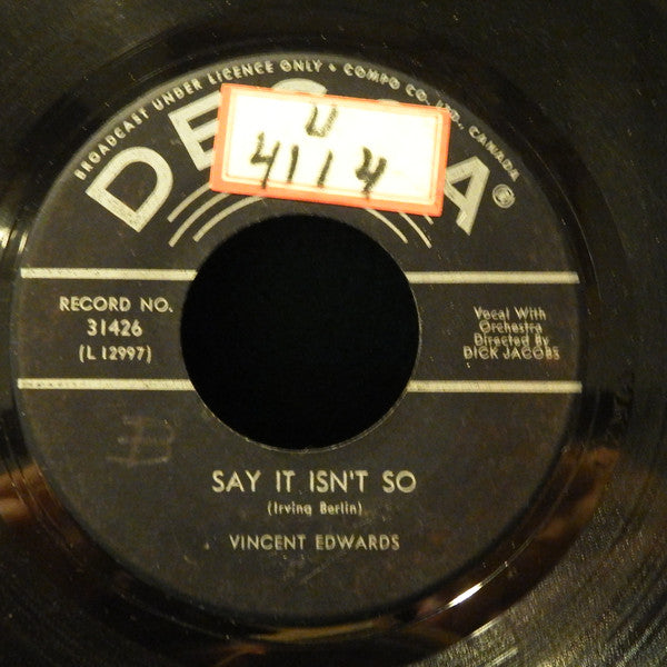 Vince Edwards (2) - Say It Isnt So (45-Tours Usagé)