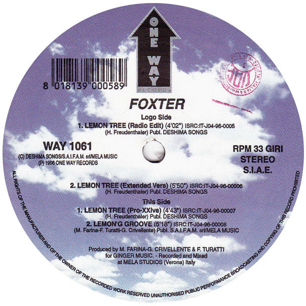 Foxter - Lemon Tree (Vinyle Usagé)