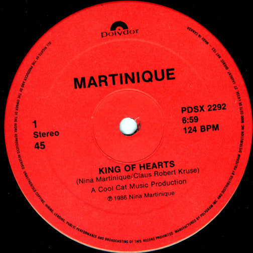 Martinique - King of Hearts (Vinyle Usagé)