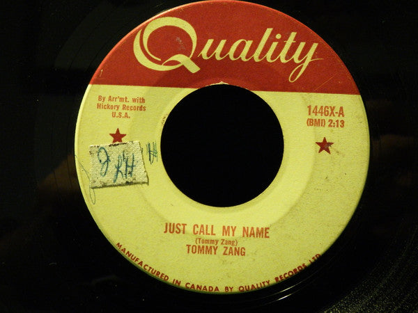 Tommy Zang - Just Call My Name (45-Tours Usagé)