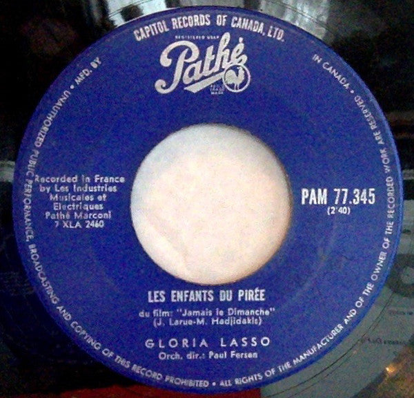 Gloria Lasso - Les Enfants Du Piree (45-Tours Usagé)