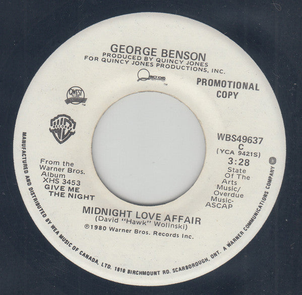 George Benson - Midnight Love Affair (45-Tours Usagé)