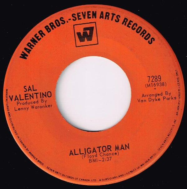 Sal Valentino - Alligator Man / Friends And Lovers (45-Tours Usagé)