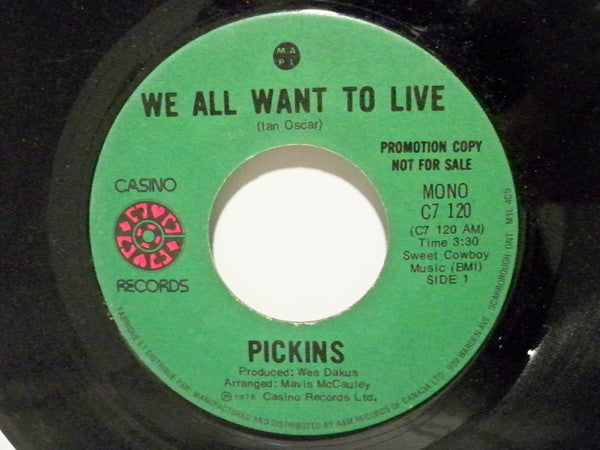 Pickins - We All Want To Love / Memories (45-Tours Usagé)